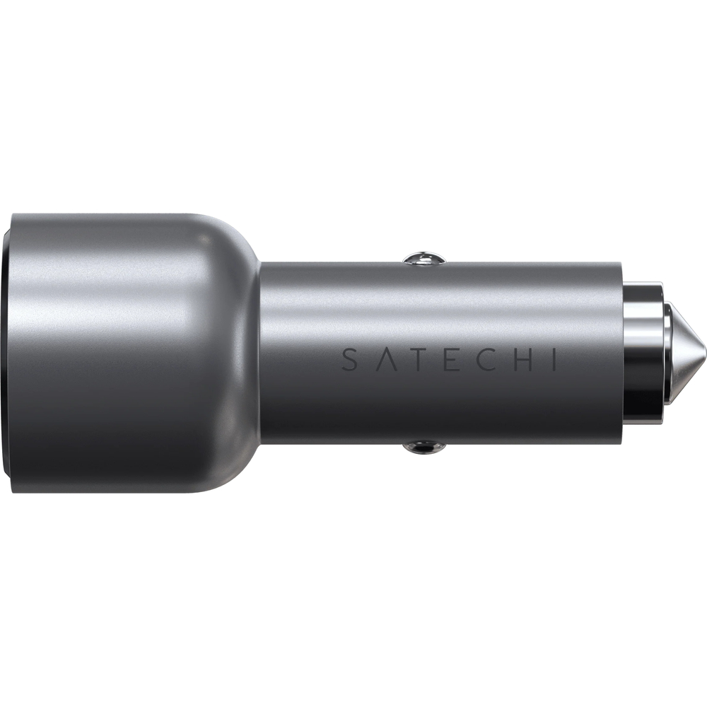 Автомобильное зарядное устройство Satechi Car Charger 2xUSB-C, 40Вт, серый космос