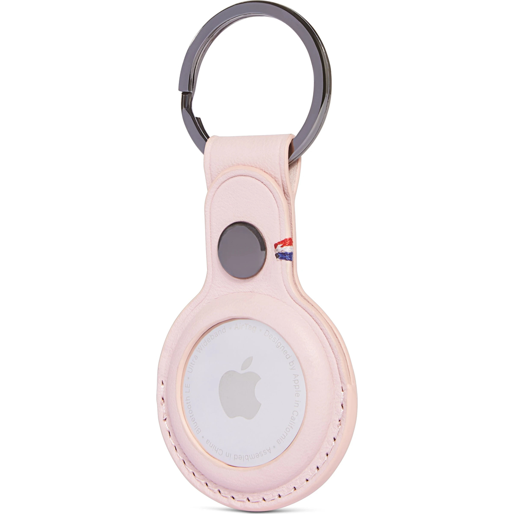 Чехол Decoded Leather Keychain для Apple AirTag, кожа, розовый