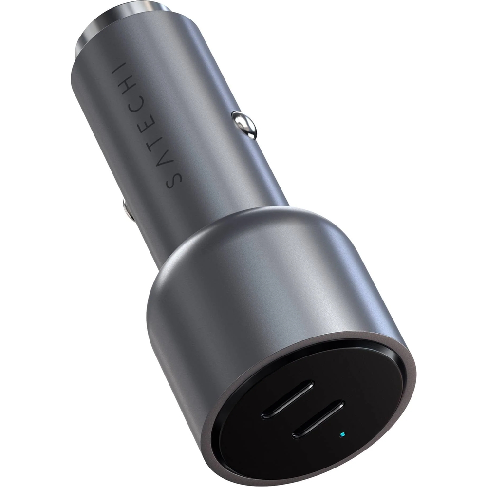 Автомобильное зарядное устройство Satechi Car Charger 2xUSB-C, 40Вт, серый космос