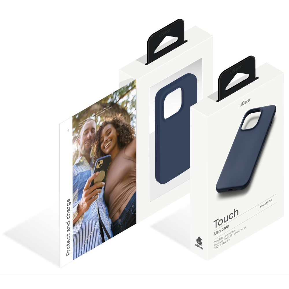 Чехол защитный Touch Mag Case, iPhone 14 Plus, силикон , софт-тач, тёмно-синий