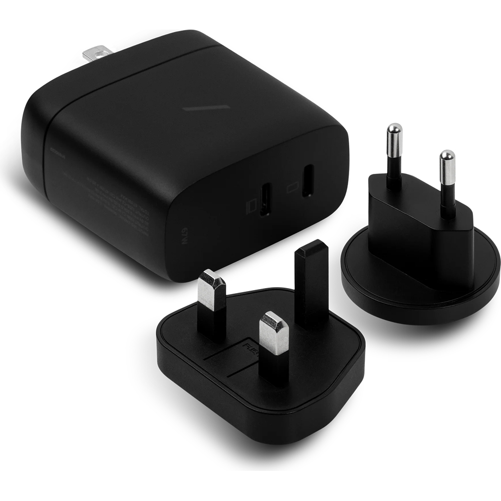 FAST-PD67-BLK-INT FAST GAN CHARGER PD 67WBLACK-INTL, СЗУ 67W,  разъёмы 2 USB-C . Цвет: чёрный