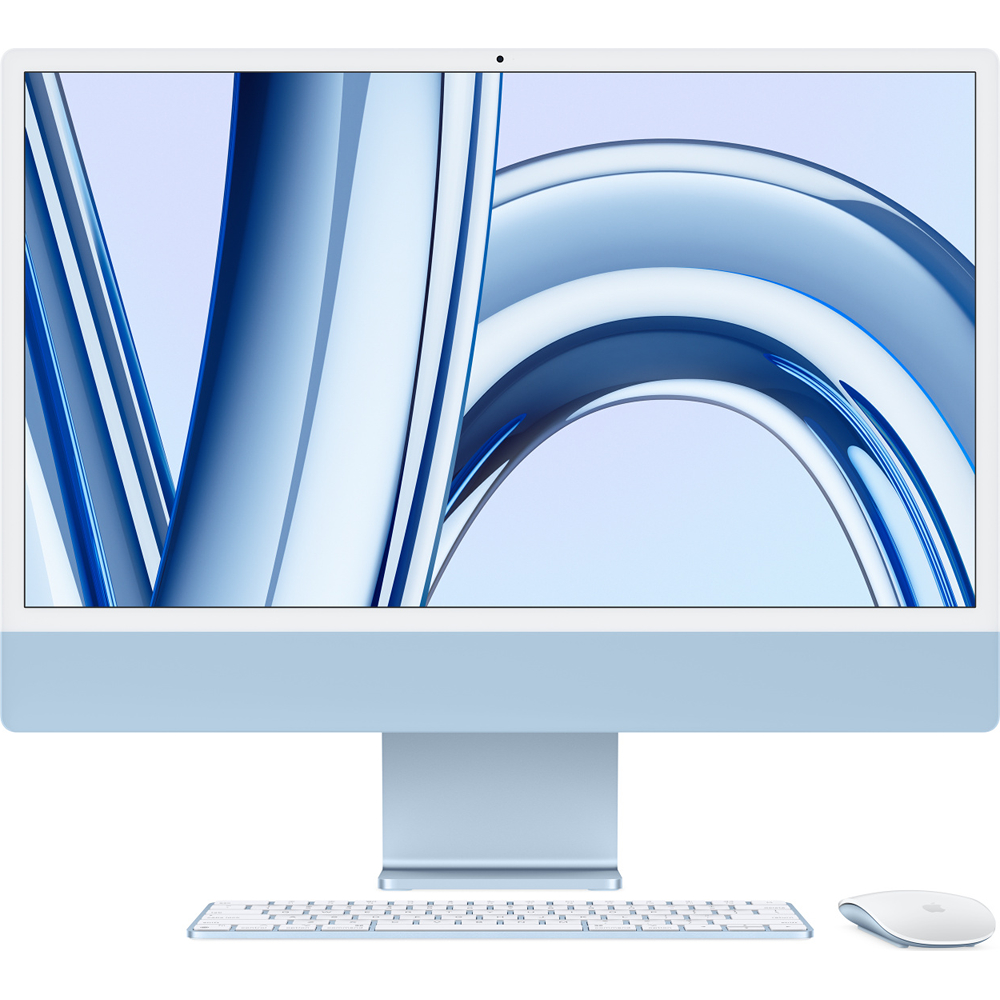 Apple iMac 24" Retina 4,5K, M3 (8C CPU, 10C GPU, 2023), 8 ГБ, 256 ГБ SSD, синий