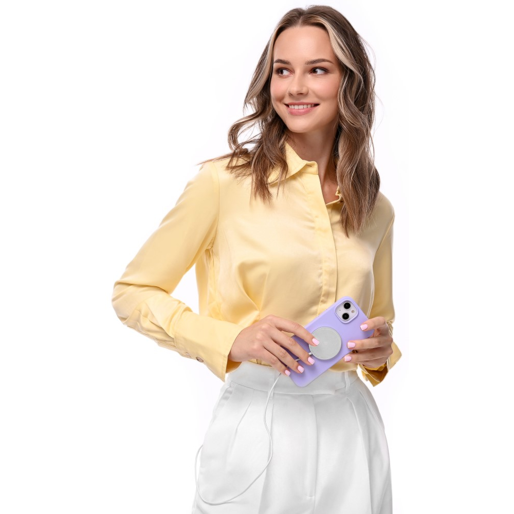 Чехол защитный Touch Mag Case, iPhone 14 Plus, силикон , софт-тач, фиолет.