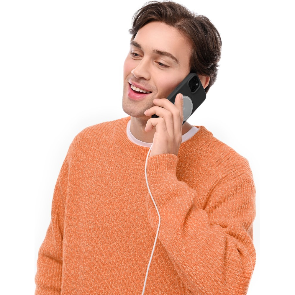 Чехол защитный Touch Mag Case , iPhone 14, силикон , софт-тач, чёрный