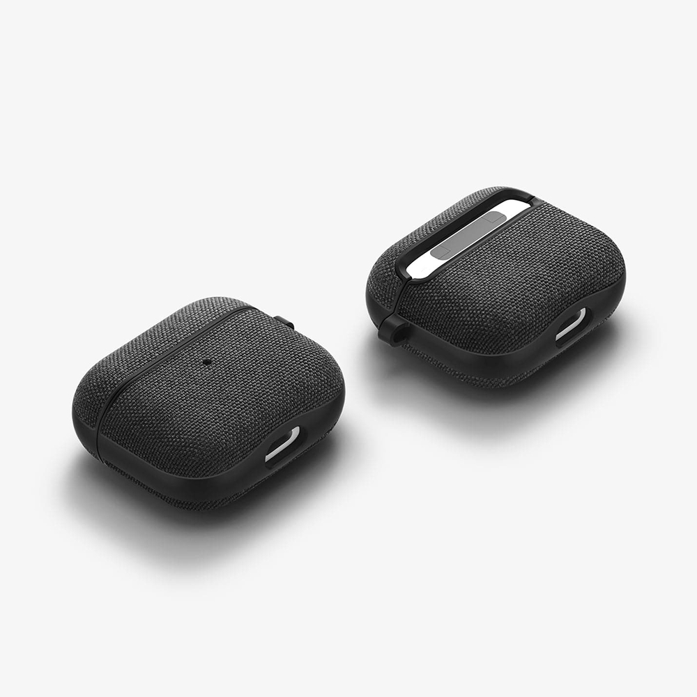  Чехол SPIGEN Urban fit Apple Airpods 3 black пластик/ ткань черный