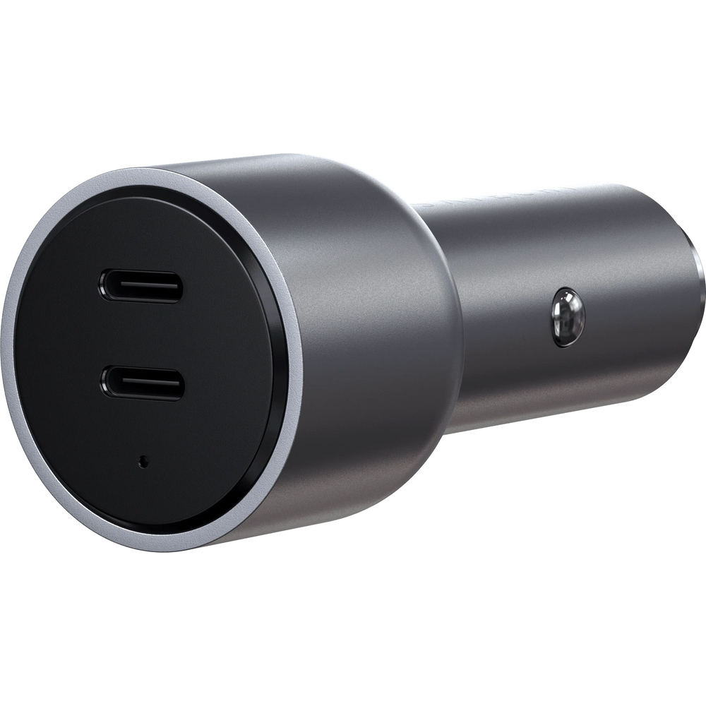 Автомобильное зарядное устройство Satechi Car Charger 2xUSB-C, 40Вт, серый космос