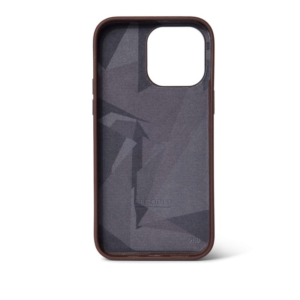 Чехол Decoded Leather Back Cover Brown для iPhone 14 Pro, кожа, коричневый