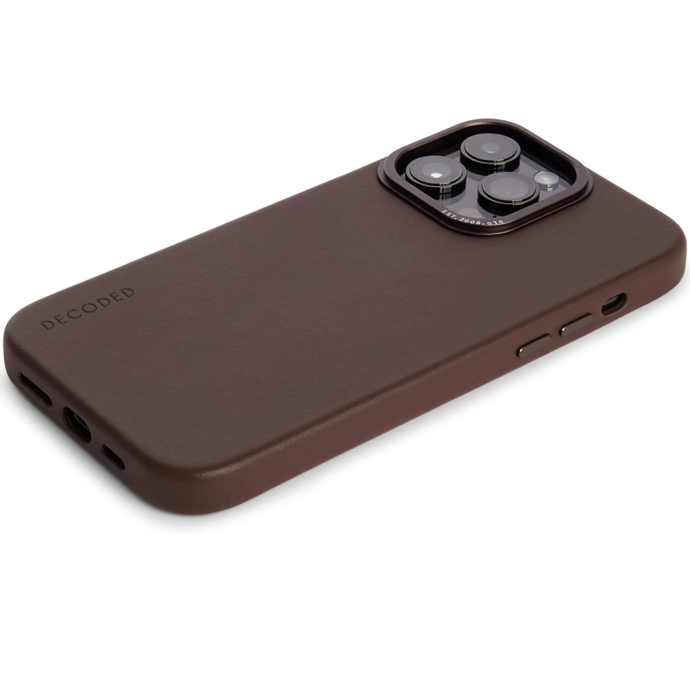 Чехол Decoded Leather Back Cover Brown для iPhone 14 Pro, кожа, коричневый