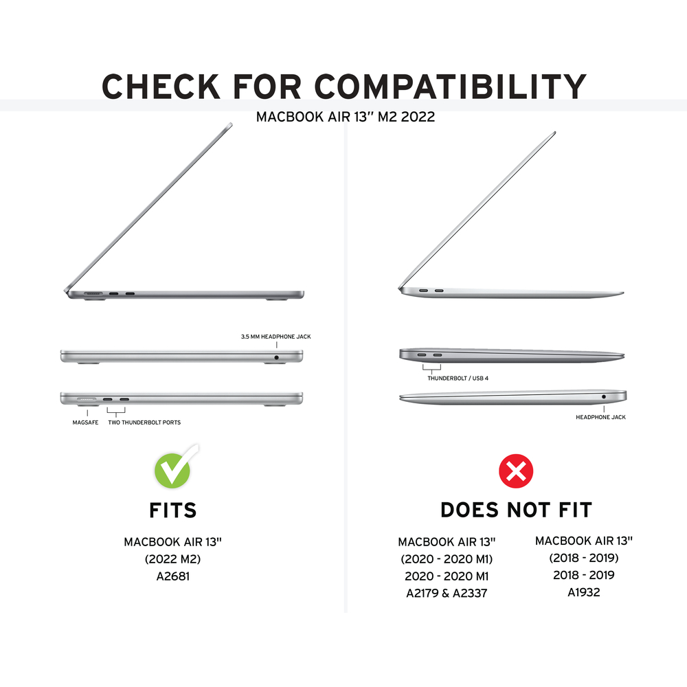 Чехол-накладка UAG Plyo Ice для MacBook Air 13" (2022 M2), «матовый лёд»/чёрный