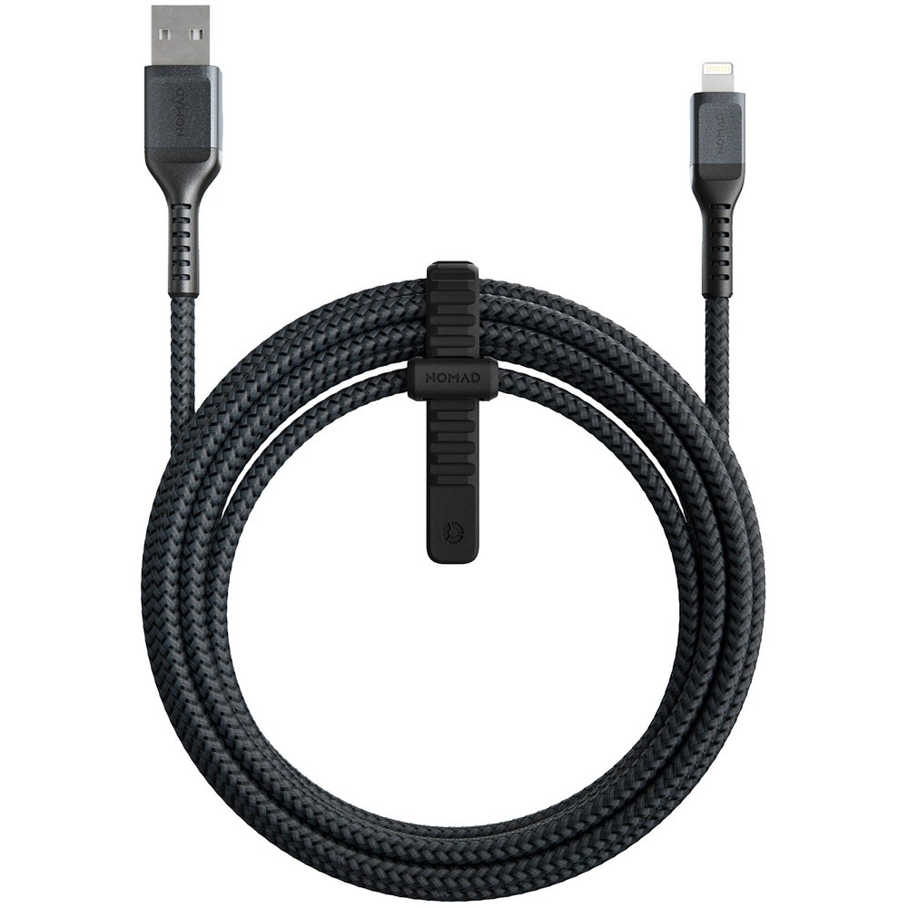 Кабель Nomad Lightning to USB, материал кевлар, длина 3 м. Цвет чёрный.