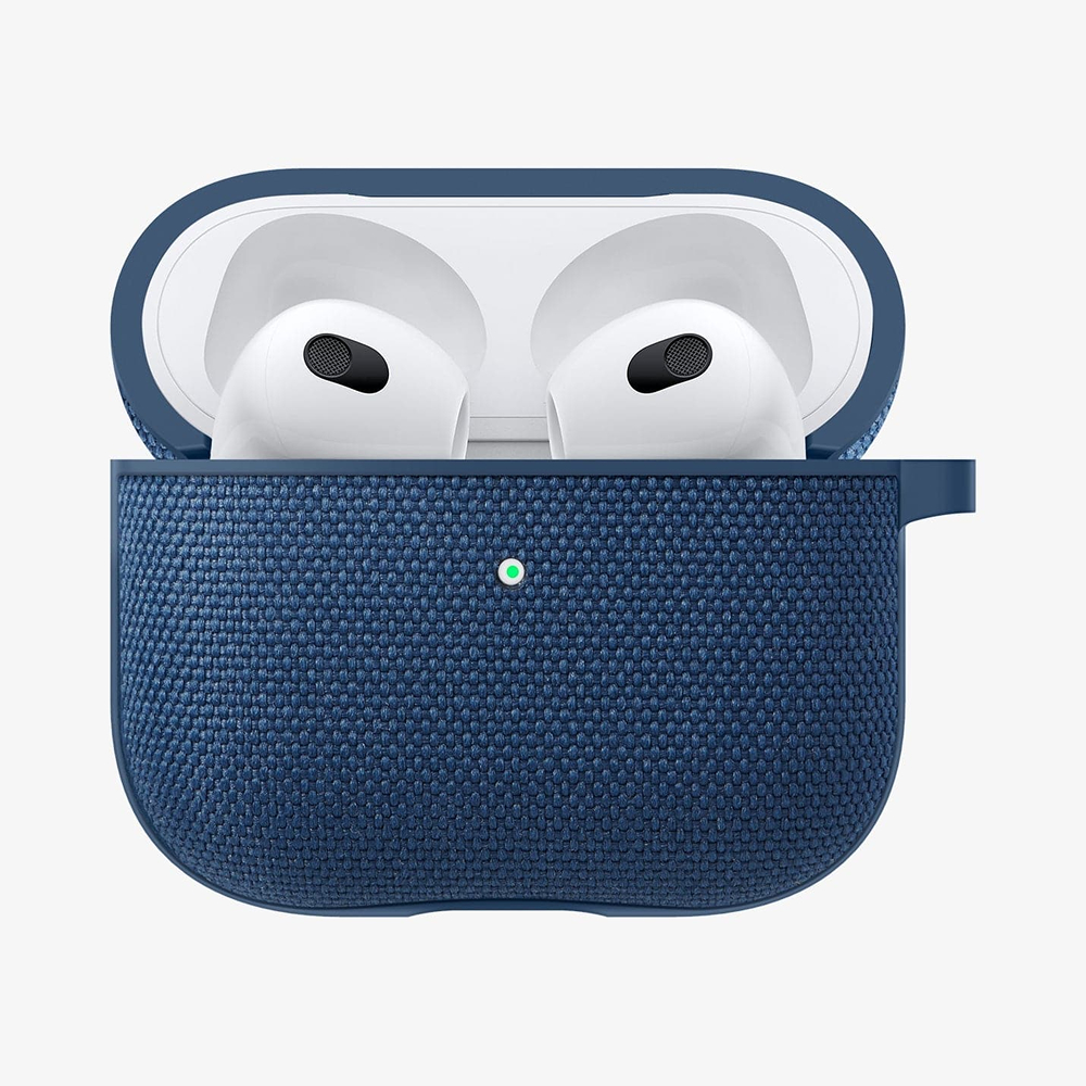  Чехол SPIGEN Urban fit Apple Airpods 3 black пластик/ ткань синий