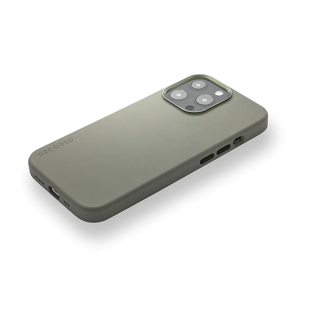 Чехол Decoded Silicone Backcover - MagSafe для iPhone 13 Pro, силикон, оливковый