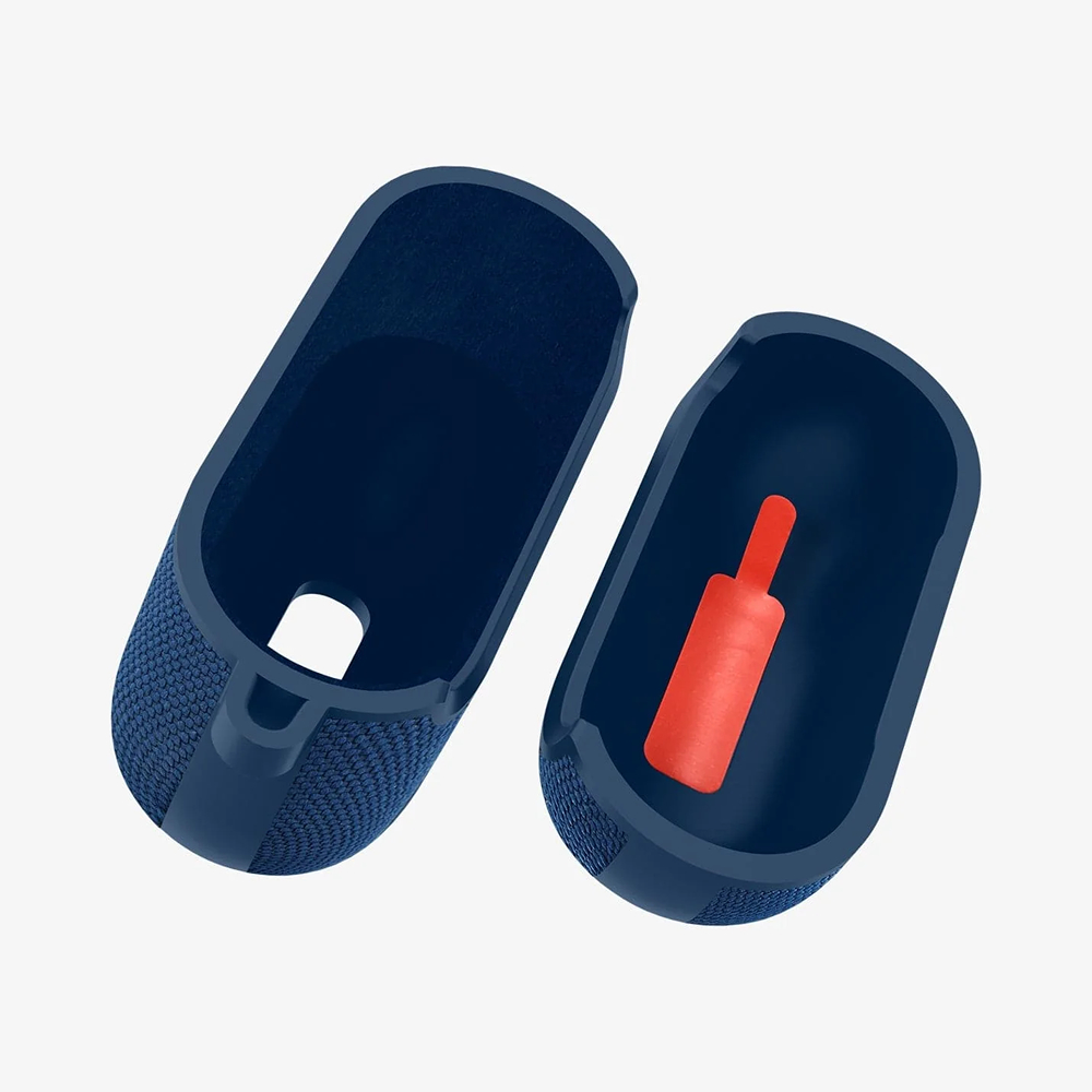  Чехол SPIGEN Urban fit Apple Airpods 3 black пластик/ ткань синий