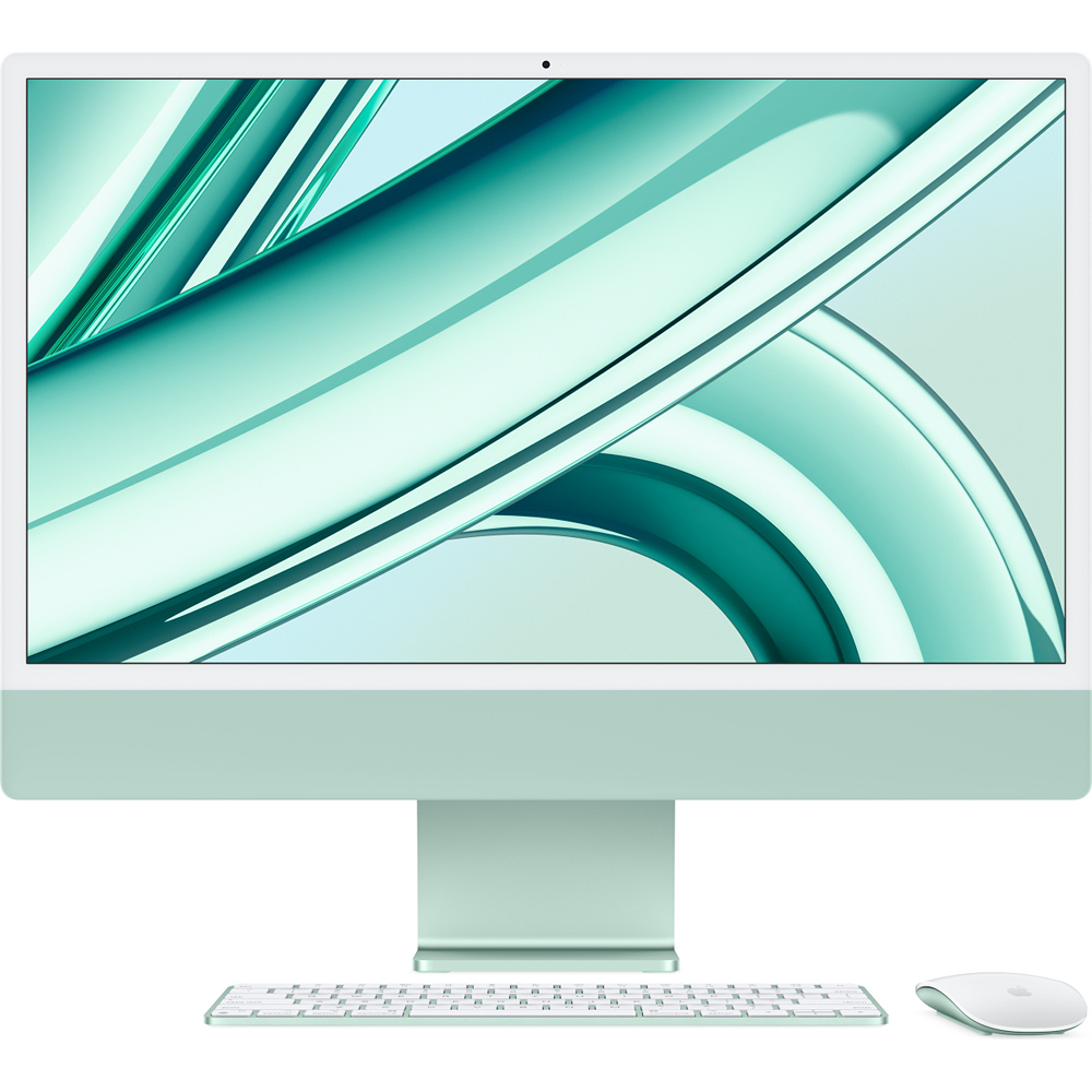 Apple iMac 24" Retina 4,5K, M3 (8C CPU, 8C GPU, 2023), 8 ГБ, 256 ГБ SSD, зеленый