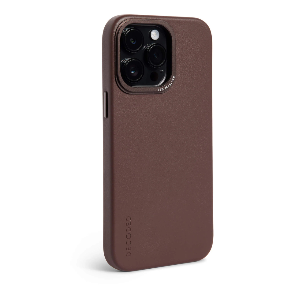 Чехол Decoded Leather Back Cover Brown для iPhone 14 Pro, кожа, коричневый